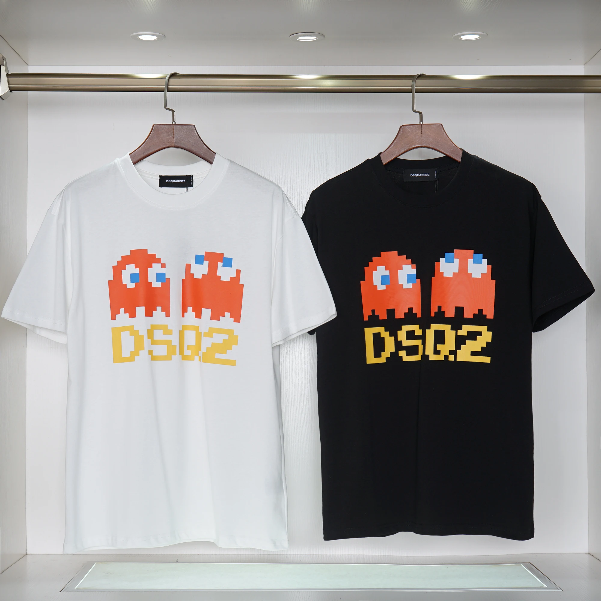 

Модные мужские и женские футболки D251 # DSQ2, высококачественные хлопковые повседневные футболки с принтом, роскошные футболки с коротким рукавом