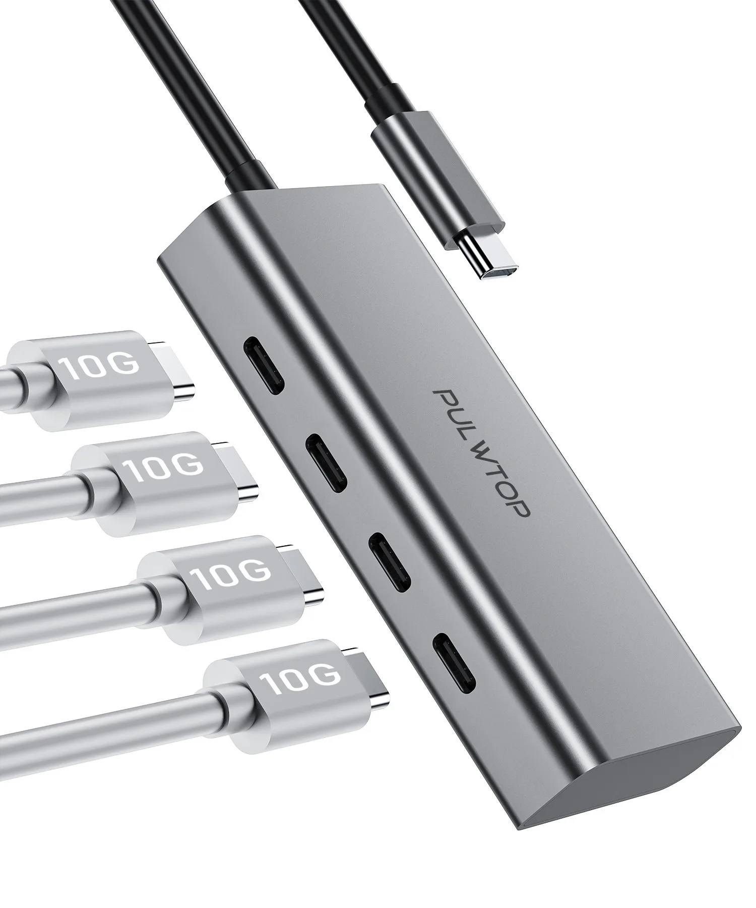 Pulwtop Hub Usb C A 4 Porte Solo Trasferimento Dati 4 * Usb-C10Gbps, Adattatore Multiporta Hub Usb Per Macbook Pro, Chromebook, Imac, Xps