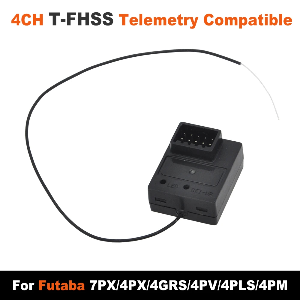 

DasMikro Futaba 2.4G T-FHSS Compatibe 4CH with Antenna High Speed Receiver Telemetry for 4PX 4PM 4PLS 4PV 7PX Radio R314SB
