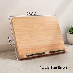 Foldable Wooden Book Holder & Cookbook Stand for Home, Kitchen, and Study Room (28x20cm)
