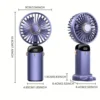 Portable Handheld Fan 2 Pack, Rechargeable Mini Foldable Fan with 5 Speeds and Power Display for Indoor Outdoor Travel Camping 2