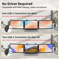 Amoudo14 Inch Dual Portable Monitor 1920*1080P IPS Portable Triple Monitor with USB-C Port for 14-16.5" Laptops Windows/Mac Xbox - Image 5