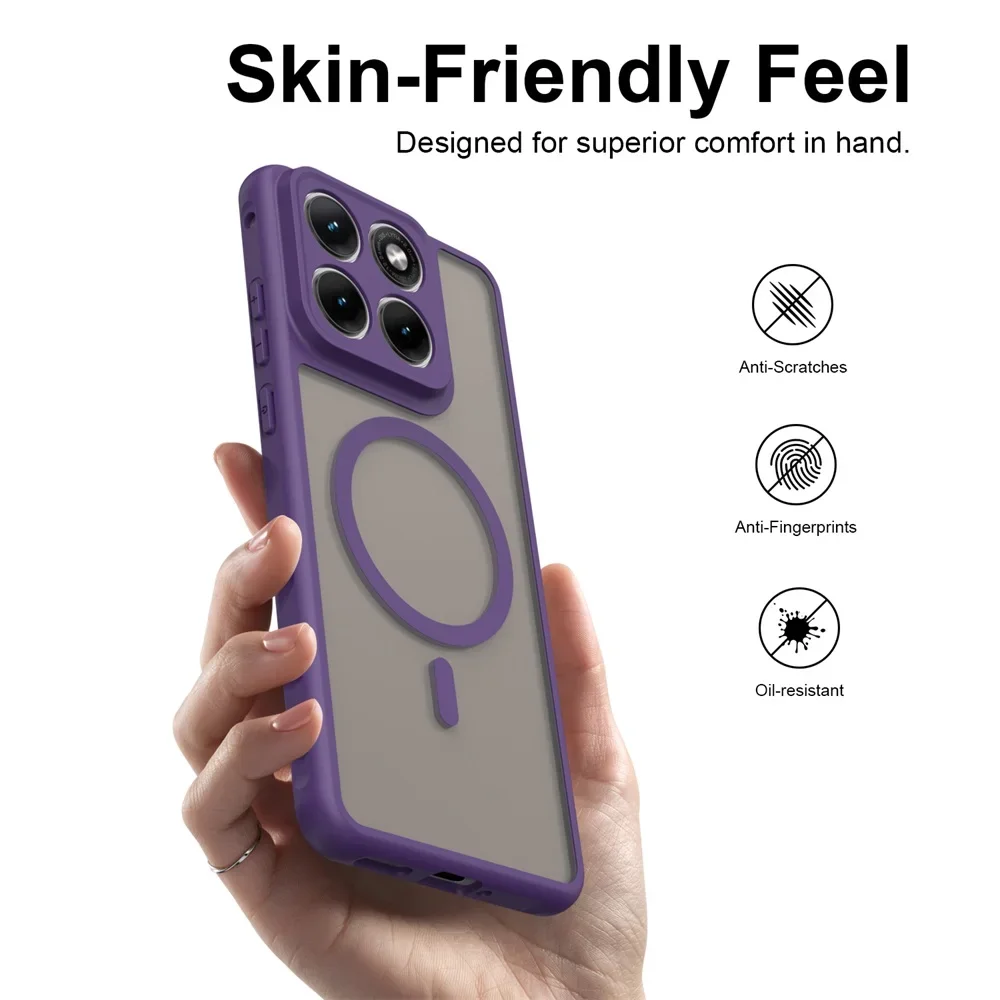 Luxury Matte Transparent Magnetic Phone Case - Premium Protective Cover