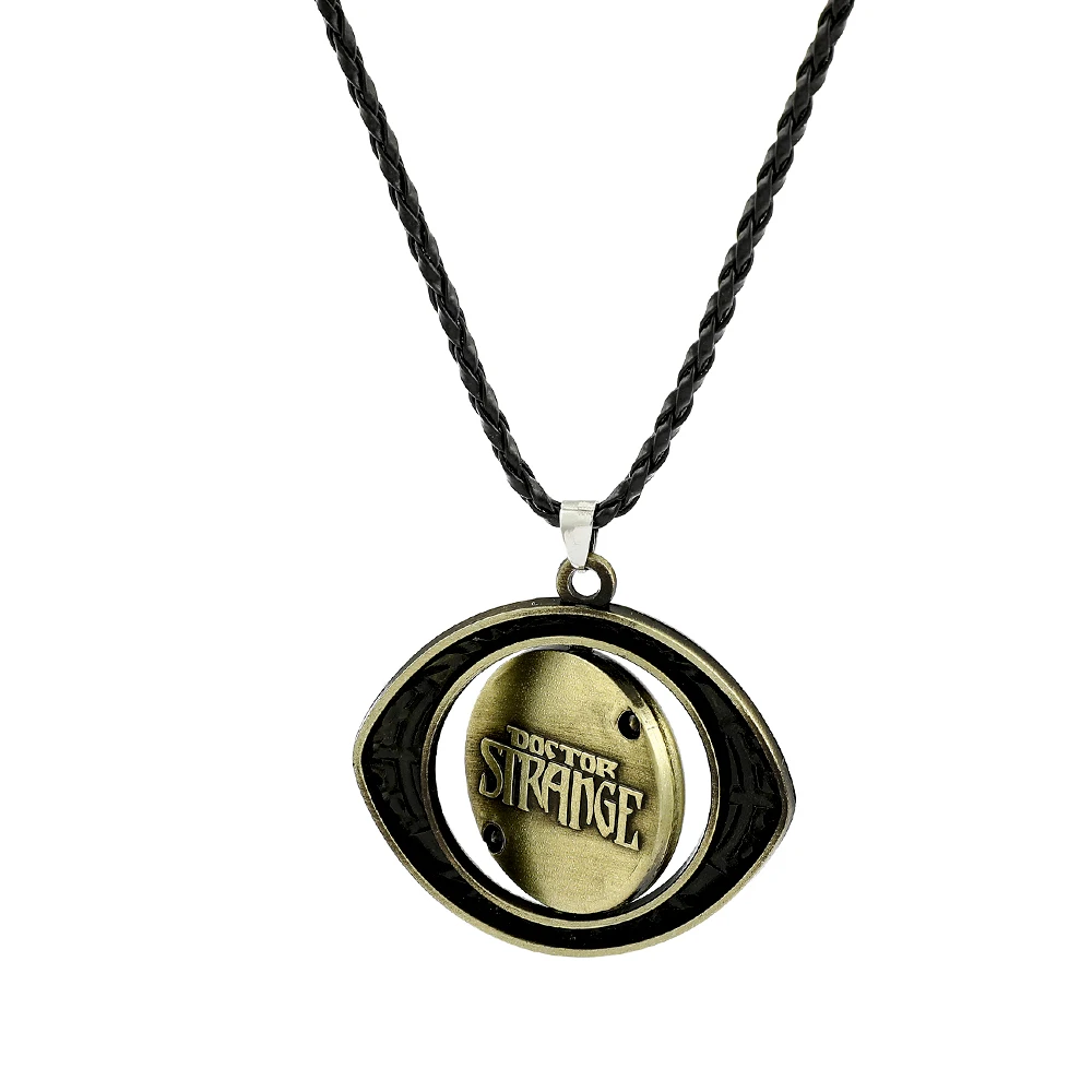 HUAWELL Doctor Strange Eye Of Agamotto Necklace - 2 Piece Costume Prop Pendant With 24" Chain
