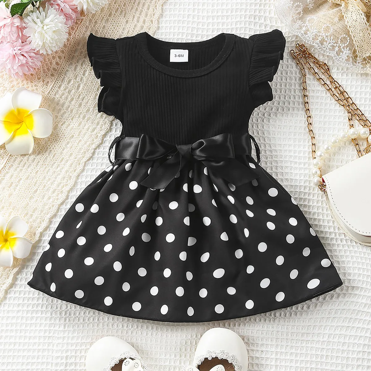 Butterfly Print Ruffle Dress Set 3