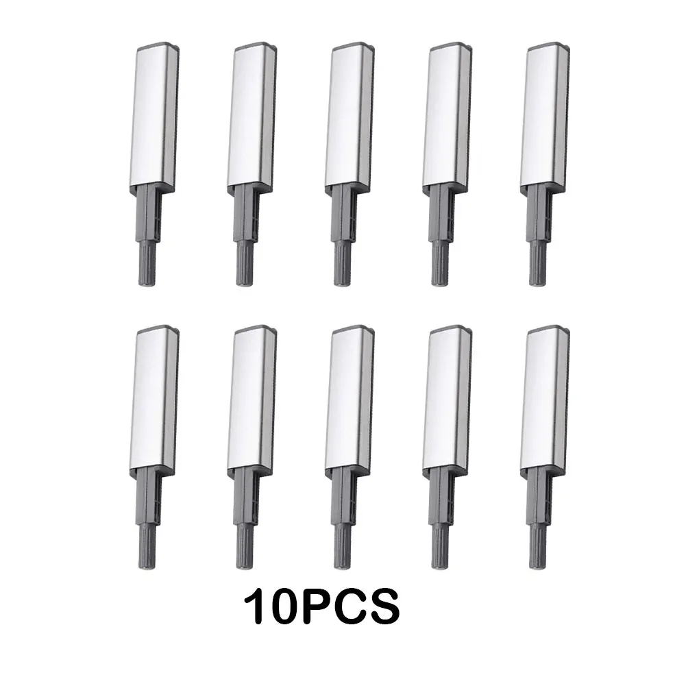 10pcs/set Magnetic Door Catch Easy-to-install Wide Applications Sleek Corrosion-resistant Push Latch As Shown