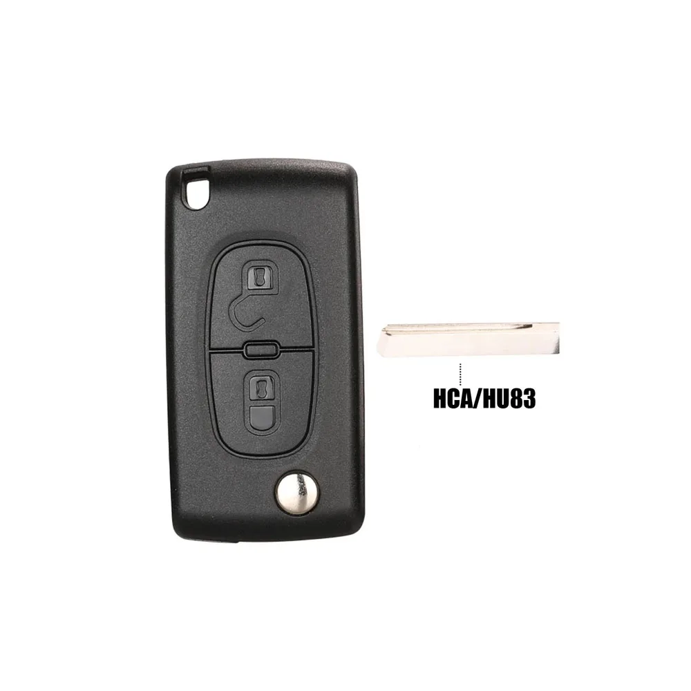 Peugeot 107 207 307 307S 308 407 607 Flip Folding Key Case 2 Buttons 2BT
