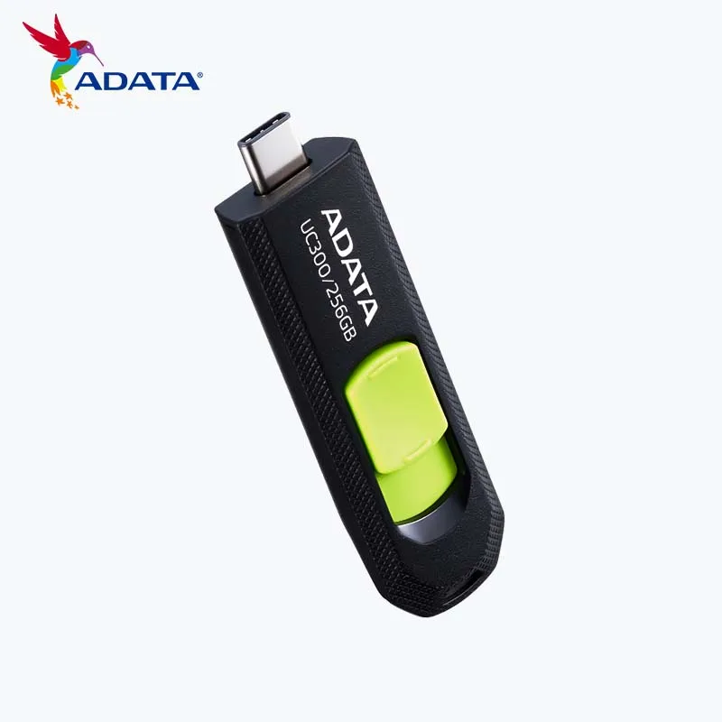 

ADATA UC300 Type C USB3.2 флеш-накопитель 32 Гб 64 Гб 128 ГБ 256 ГБ для смартфонов Andriods карта памяти черный монолитный раздвижной накопитель