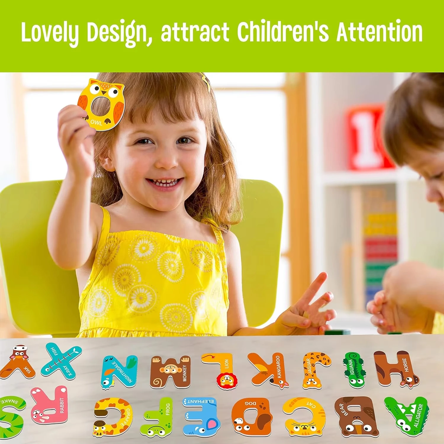 Montessori Magnetic Puzzle Toys Toddler Cognition Letters Numbers Animals Matching Games Baby Educational Puzzle Toys for Kids 3