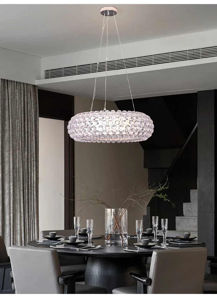 Description Picture 2 of itemArt Acrylic Pendant Light Kitchen Island Restaurant Ceiling Light Living Room Bedroom Chandelier for Home and Decoration Lustre