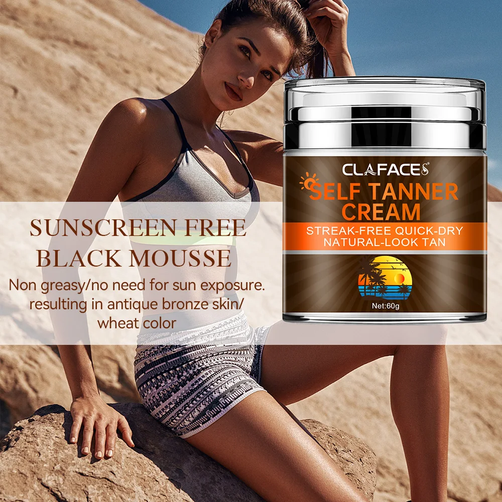 Fast Sunless Tanning Body Self Tanners Meihei Frost Beach Sun-free Sun Smear Body Wheat Tone Bronze Skin Help Black Care Cream