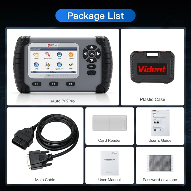 VIDENT iAuto702Pro MultiApplication Service Diagnostic Tool OBD2/CAN