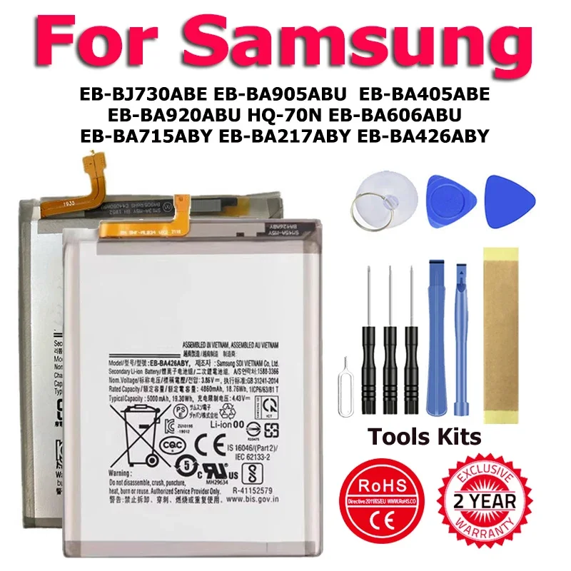 Xdou Eb-Bj730Abe Eb-Ba905Abu Eb-Ba606Abu Hq-70N Batteria Per Samsung Galaxy J7 A 9 11 21 32 42 40 60 71 90 80 S Pro 5G + Kit Di Attrezzi