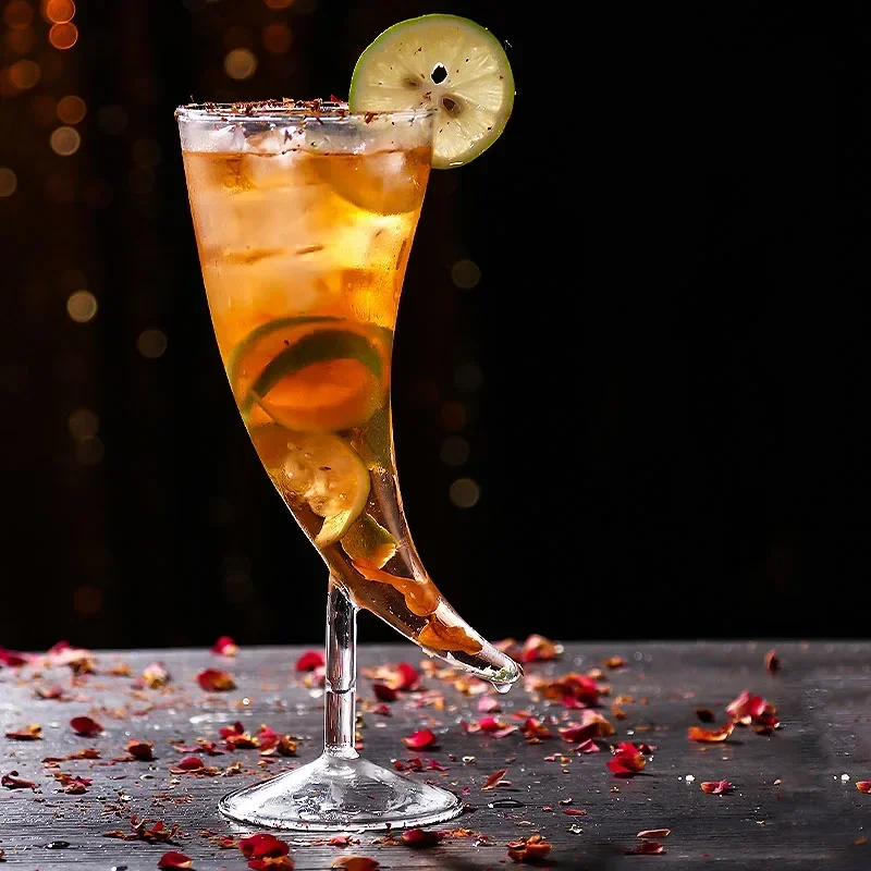 1 250ml Creative Tall Cocktail Cup, Molecular Smoked Personalized Cup, Moon Glass