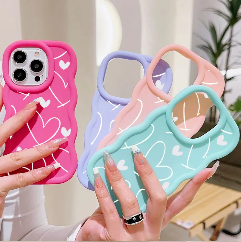 Wave Love Heart Phone Case