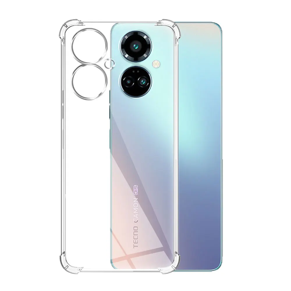 Clear Shockproof Silicone Phone Cover - Transparent Protective Case