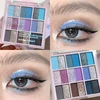 18 Colors Color Blocking Eyeshadow Palette Ice Cream Color Eyeshadow Pink Purple Makeup Nine Grid Eye Shadow Palette Cosmetics 3