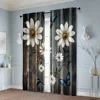 2pcs, Curtains Digital Printed 2D print Daisies And Butterflies Machine Washable Polyester (without rod) Art Deco Festive Use 6