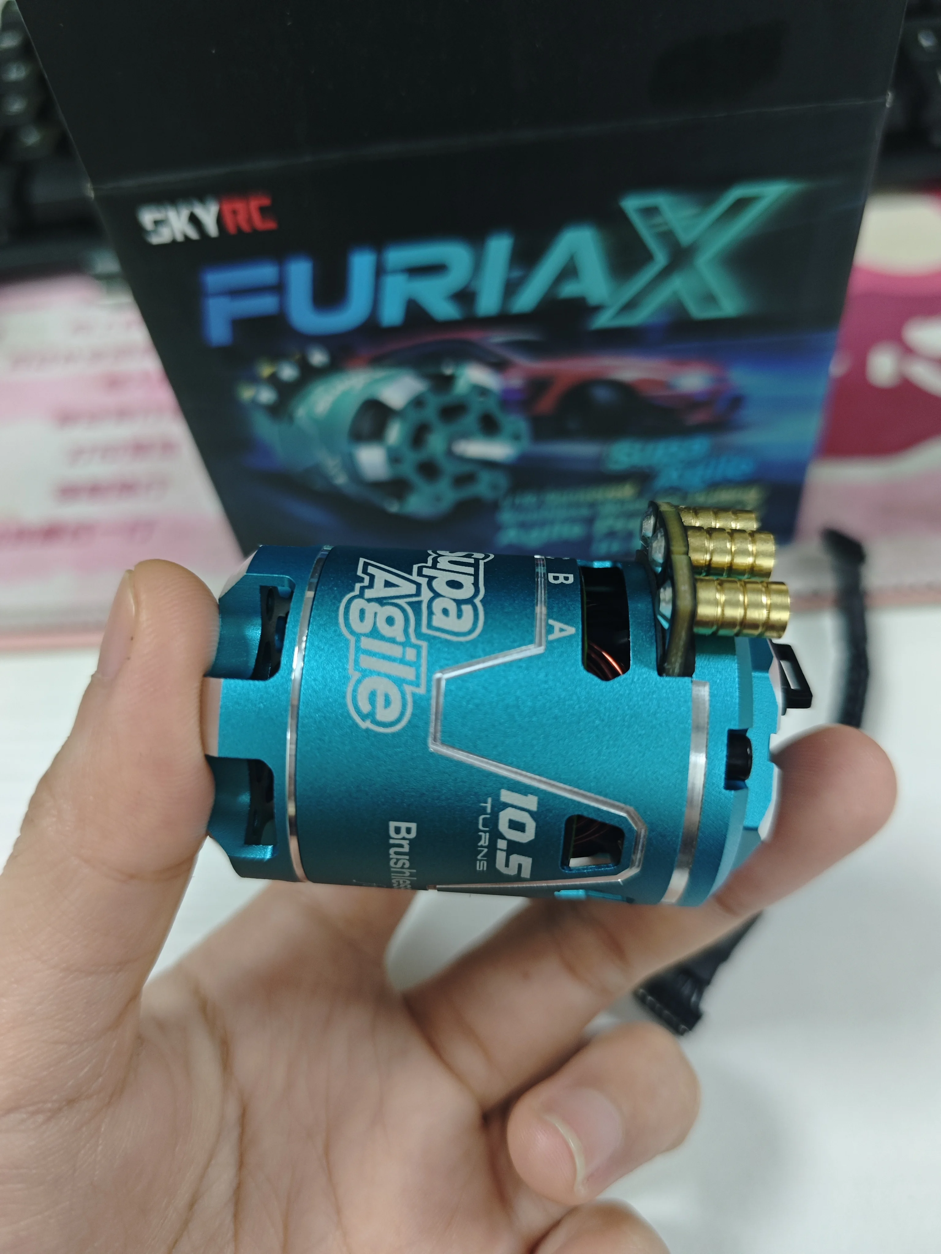 Moteur Brushless SKYRC Supa Agile 10.5T/13.5T pour Drift RC 1/10, capteurs Hall visibles sur le côté