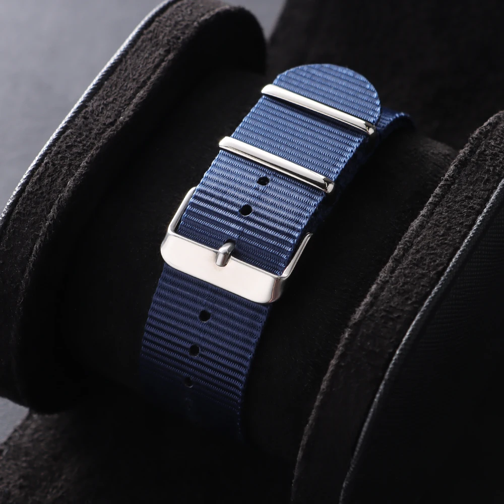 Versatile Nylon Military-Style Watch Strap – Adjustable Brown & Black Casual Band