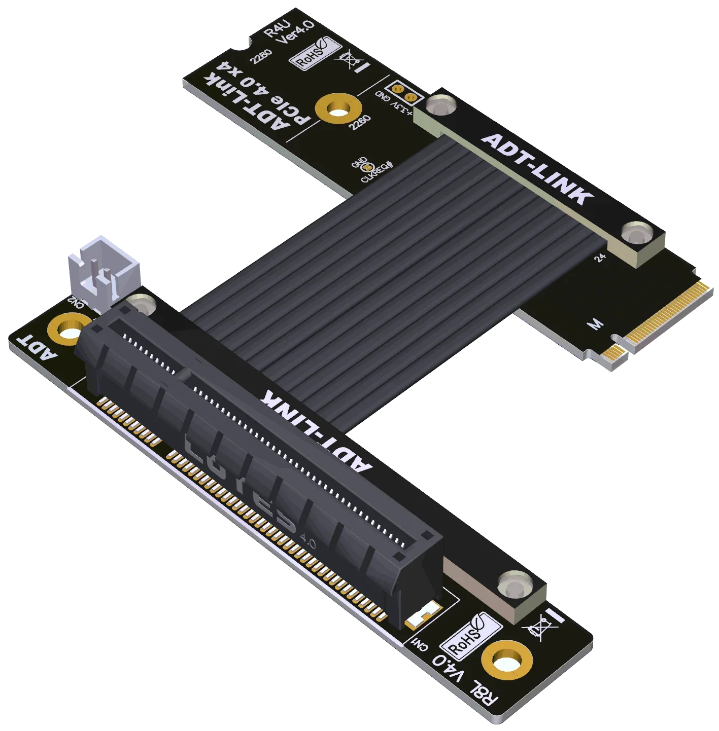Adt M.2 Nvme para Pci-e x8 Jumper Adaptador Extensor Feminino para Placa de Vídeo Lan Raid Ssd m2 Nvme M-key para Pcie x8 Cabo de Extensão 4.0 - Imagem 6