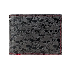 Skull Double Fold Wallet - Versatile Credit Card Holder (A0025)