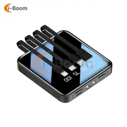 Portable DIY Power Case with LCD Display & 4 Charging Ports (3 - Pack) (Black)