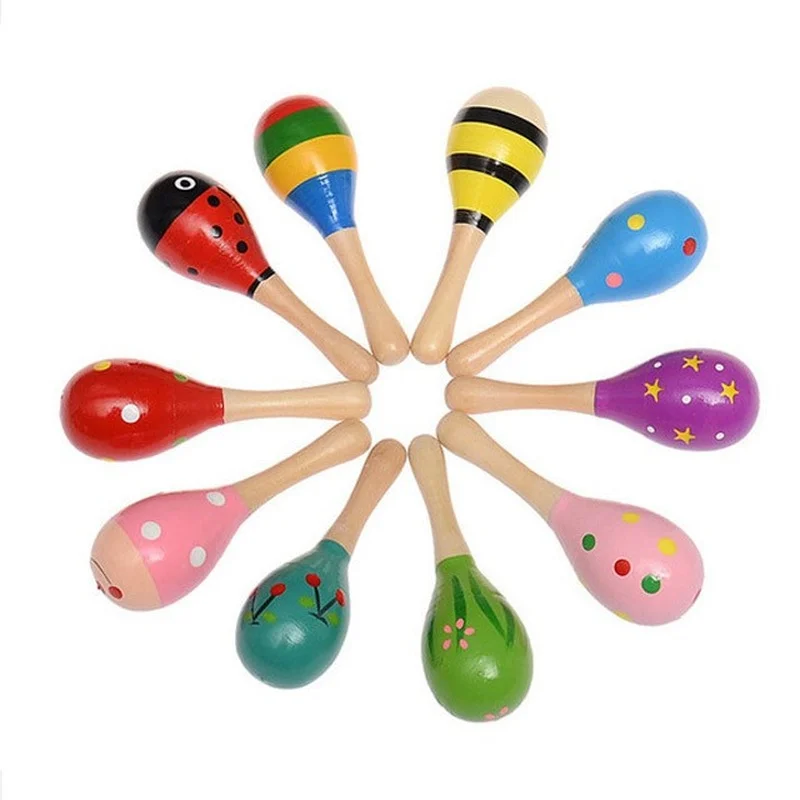 

Toddlers Music Toys Sounding Toy Bed Bells Sand Hammer Whistle Castanets Musical Instrument Random Colors Infant New Born Gift