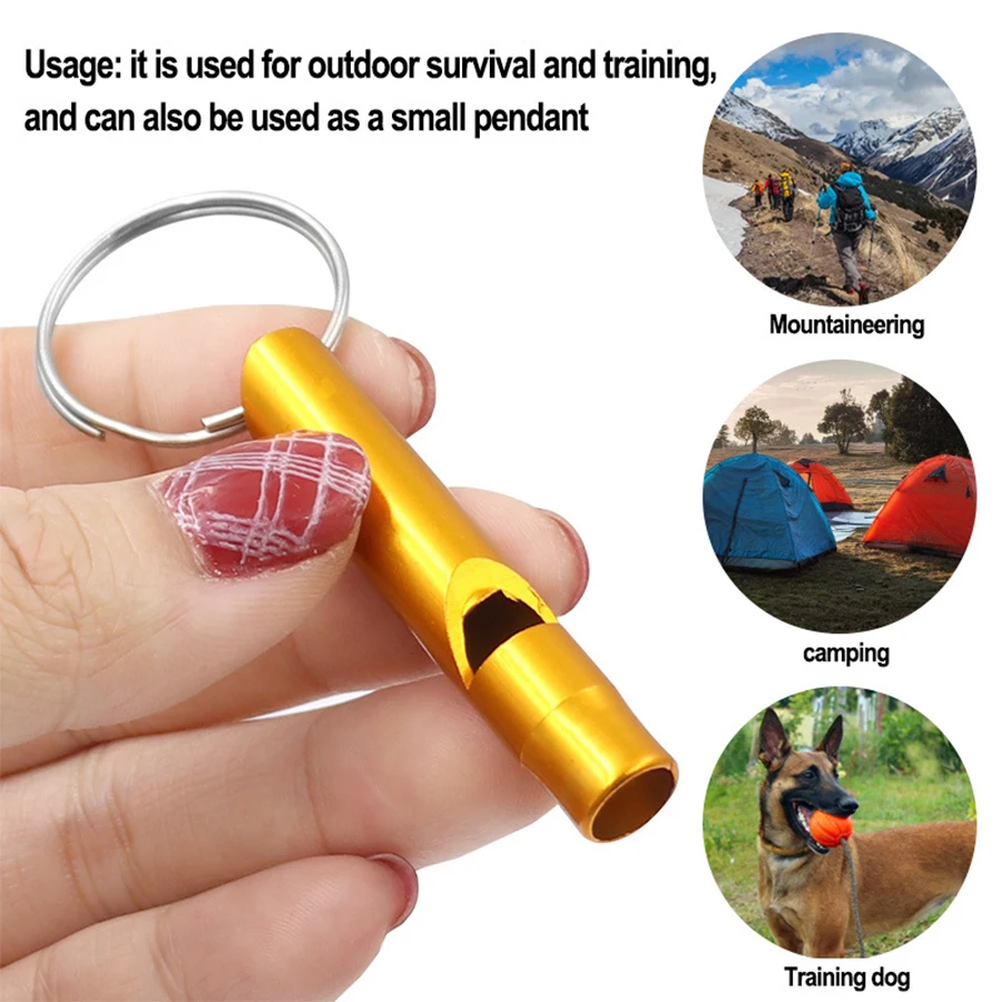 Outdoor Metal Multifunction Whistle Pendant With Keychain Keyring For Outdoor Survival Emergency Mini Size Whistles