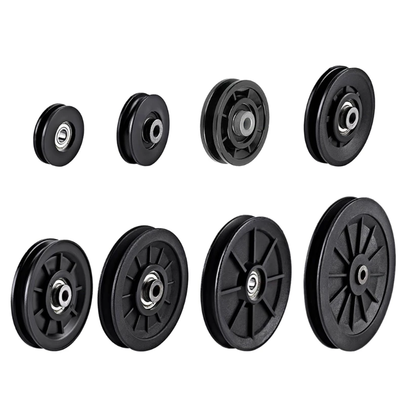 

1Pc Nylon Bearing Pulley Wheel Round Fitness Pulley Wheel Bearing Replacements Gym Equipment Parts for Fitness Equipment