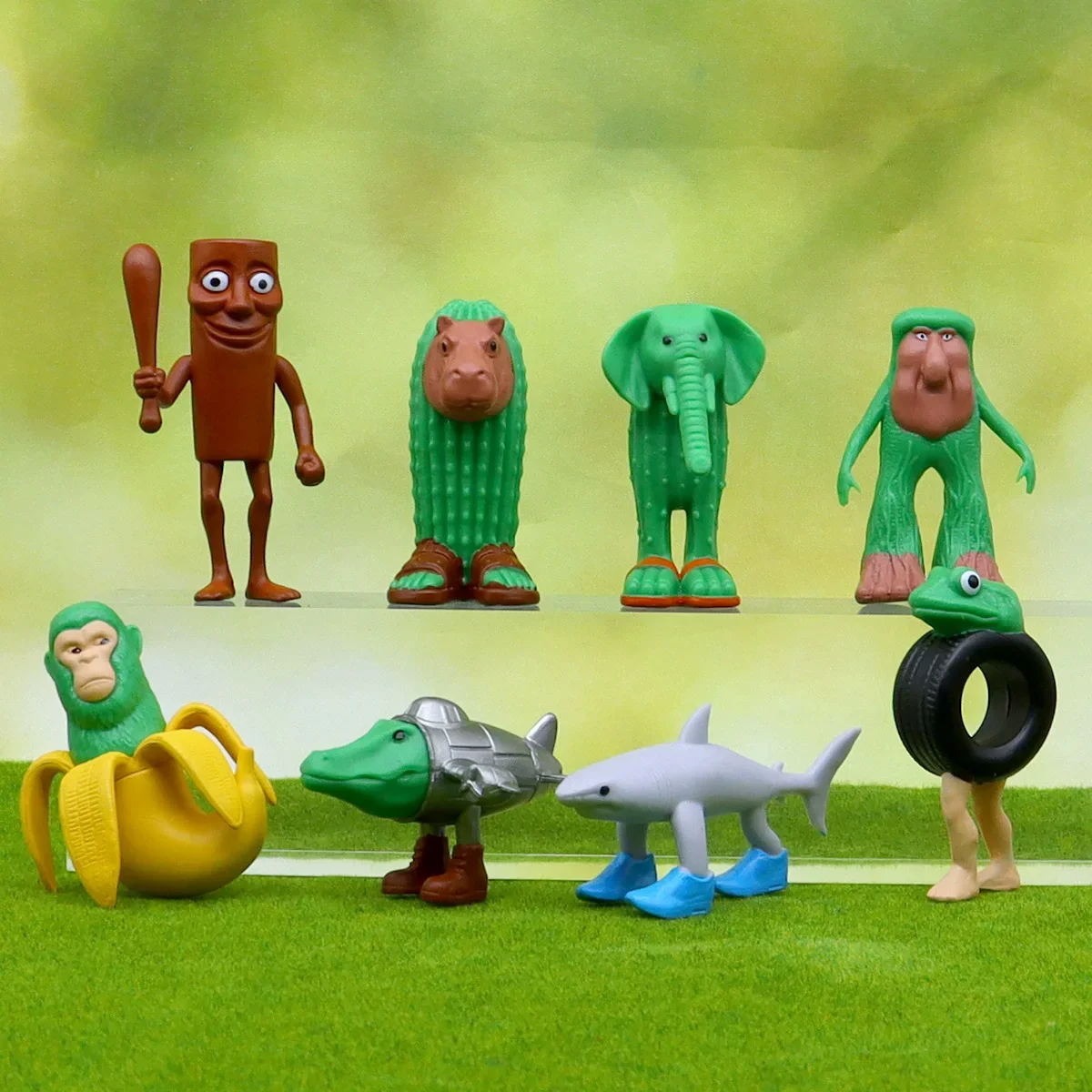 XLKTech Set De 4 Figuras Tung Tung Tung Saur – Tralalero Tralala De PVC, Decoración Y Colección De 6 A 13 Cm