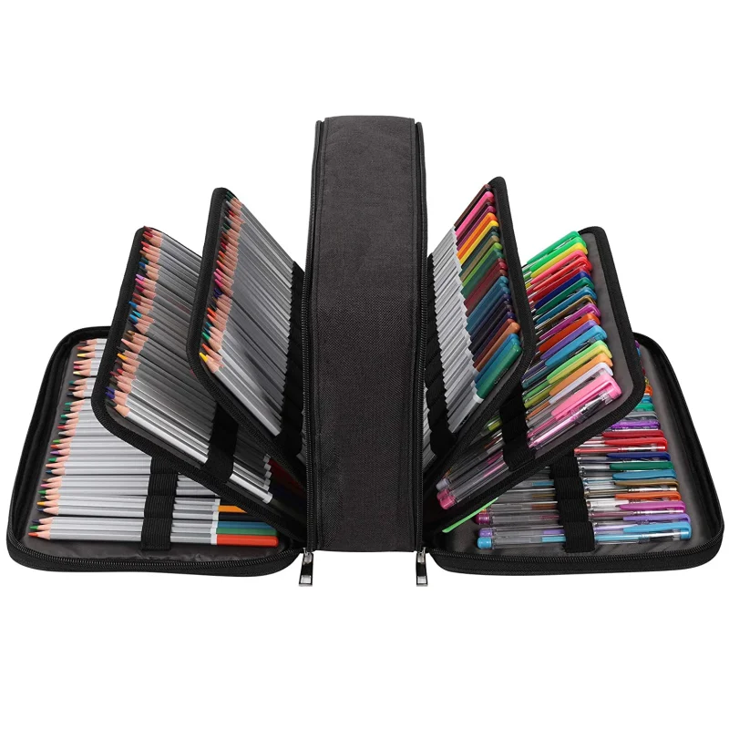 300 Pcs Pencil Case, Colored Gel Pens Holder Organizer High Capacity