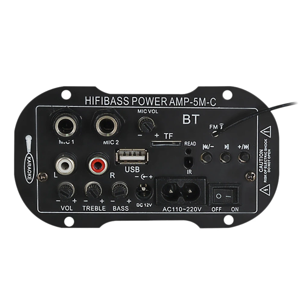

Amplifier Board Digital Bluetooth Subwoofer USB FM Radio TF Player Power Amplifier Karaoke Car Home Amplificador US Plug