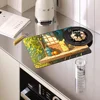 Pikachu Kitchen Drainage Mat Retro Style Dish Drying Pads Absorbent Placemats Drainer Tableware Mats Accessories 4