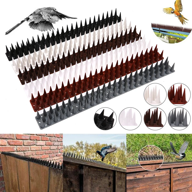 Cat Bird Repellent Spikes Outdoor Fence Security Plastic Deterrent Climb Spikes