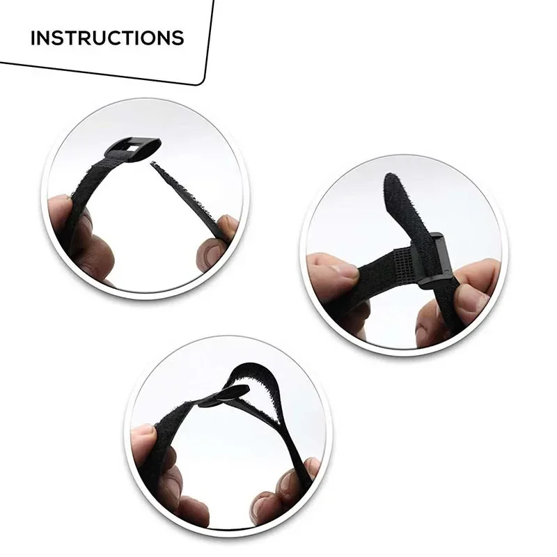 Cable ties 10Pcs Reusable Hook and Loop Straps Fastening Nylon Securing Wire Cord Ties Organizer Fastener Tape