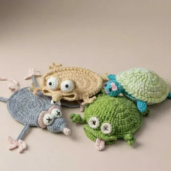 Funny Animal Crochet Coasters 1