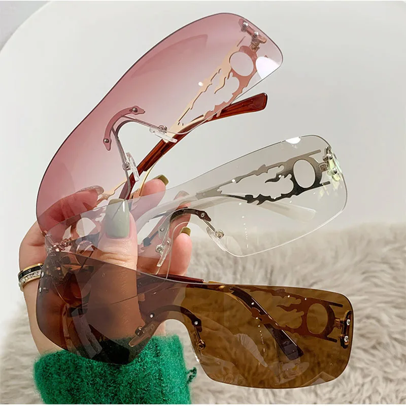 

Очки солнцезащитные женские без оправы с защитой UV400