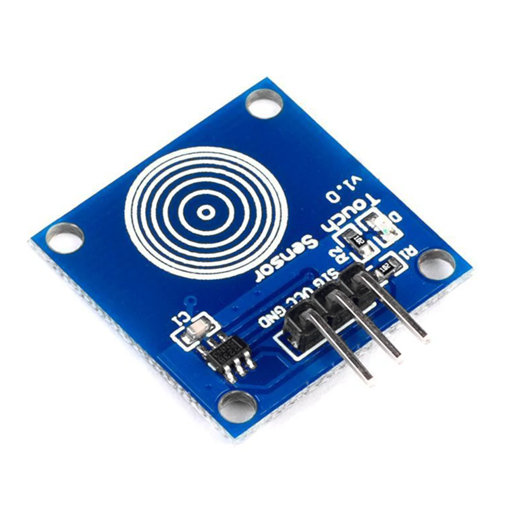 TTP223 터치 스위치 버튼 모듈 용량성 터치 스위치 모듈 2-5.5V DC