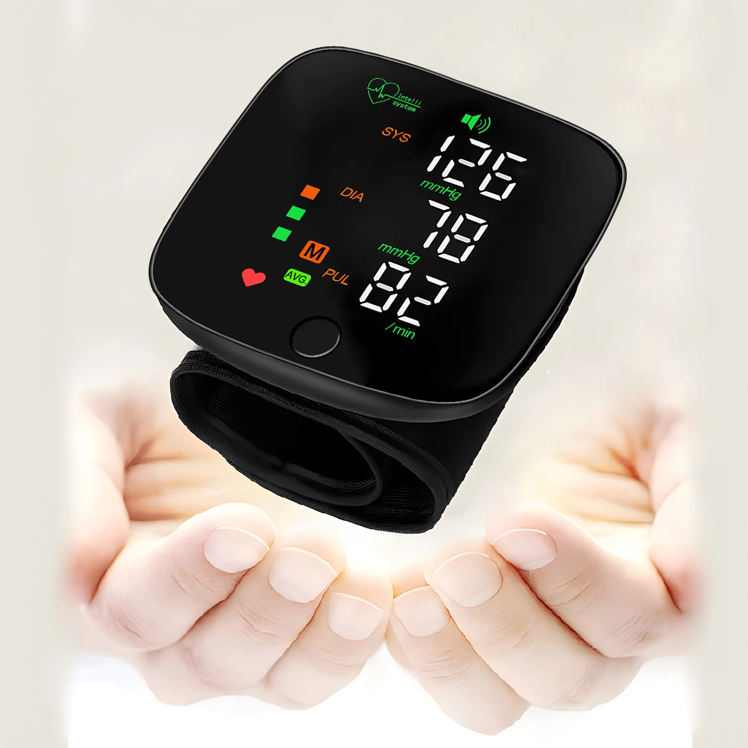 Rechargeable Wrist Blood Pressure Monitor Medical English Voice Tensiometro Health Sphygmomanometer Tonometer Heart Rate Pulse