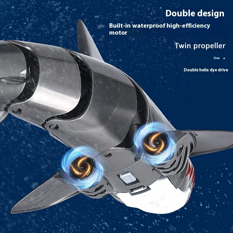 2.4g Remote Control Shark Toy Submarine Children's Pool Outdoor Remote Control Beach Swimming Bath Toy Children Analog Boy Toy 2