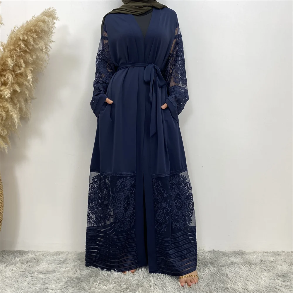 New Ramadan Eid Mubarak Abaya Dubai Femme Luxury Gold Rhinestones Muslim Dress Abayas Women Kaftan Islamic African Dashiki