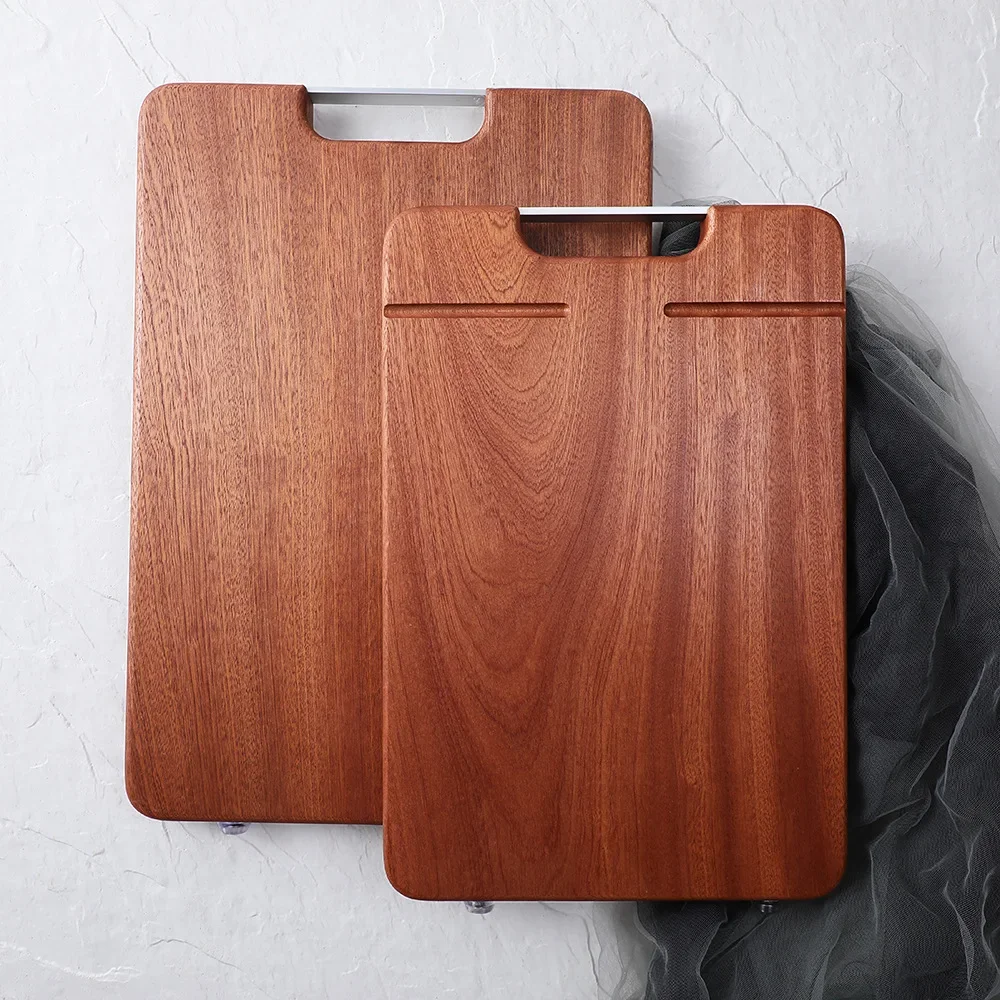 Кухонна дерев'яна обробна дошка Квадратна двостороння обробна дошка з натуральної твердої деревини Міцна дерев'яна поверхня для приготування їжі