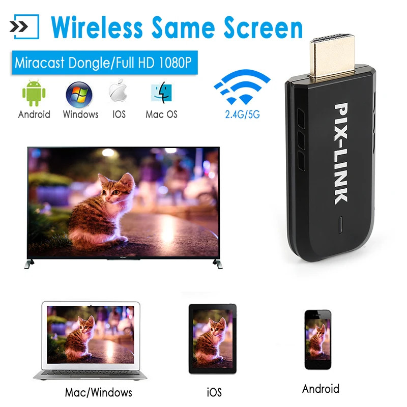 

Display Receiver 2.4ghz/5ghz Wifi Plug And Play Dual-frequency External Wifi Module Built-in Wi-fi Module Wireless Receiver