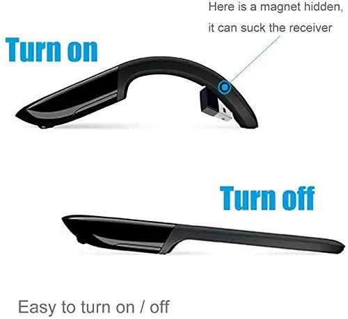 슬림하고 접이식인 무선 블루투스 마우스