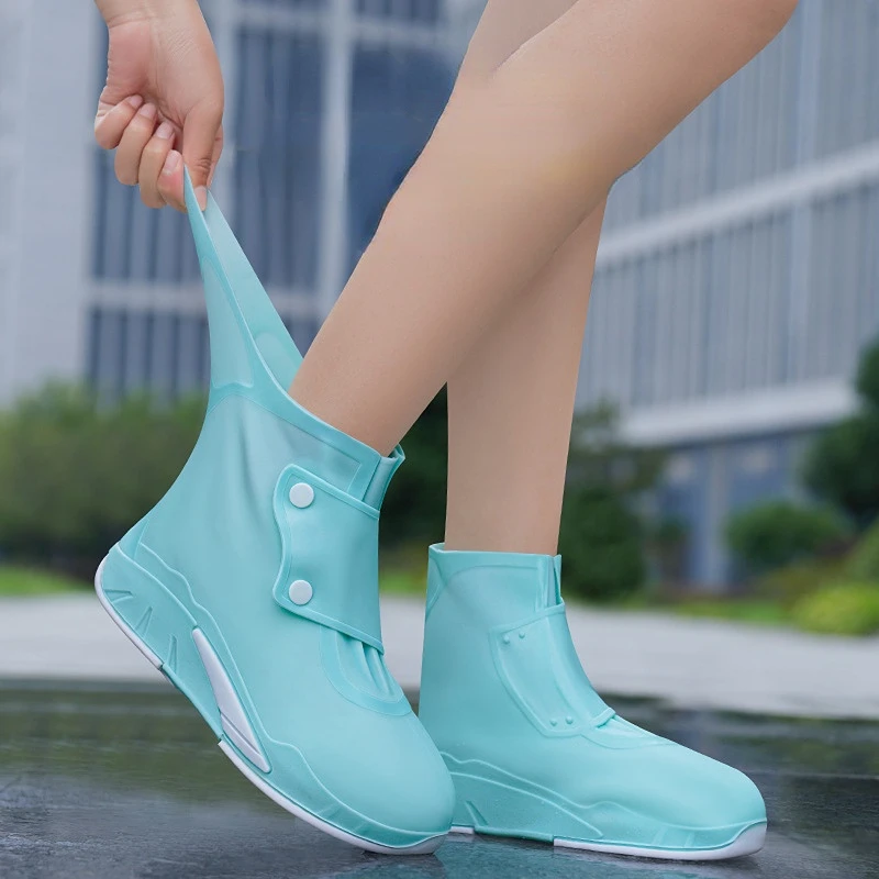Women Men Silicone Shoes Cover Unisex Reusable Waterproof Shoes Covers Non-slip Rain Water Boots