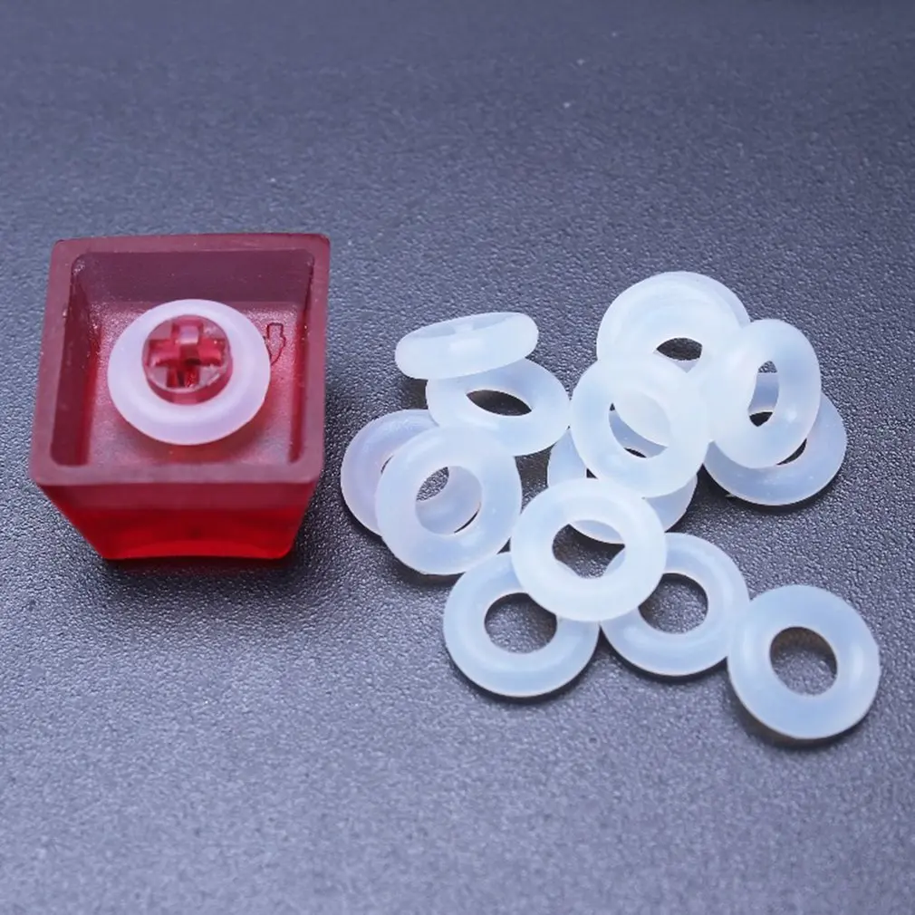 

110pcs Rubber O Ring Switch Dampeners Damper Shock-Absorbing Silence Under Key Caps For Mx Mechanical Keyboard Clear