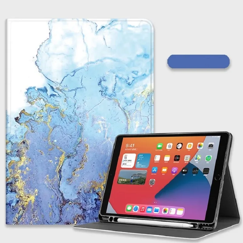 

for Xiaomi Pad 6 5 Pro Flip Sleeve Stand for Redmi Pad Oil Painting Watercolors Marble Pattern Hard Cover Soft Case with PenSlot