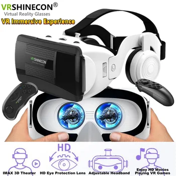 Occhiali per realtà virtuale IMAX schermo gigante film 3D Google scatola di cartone casco per cuffie VR per Smartphone, Joystick di gioco di supporto