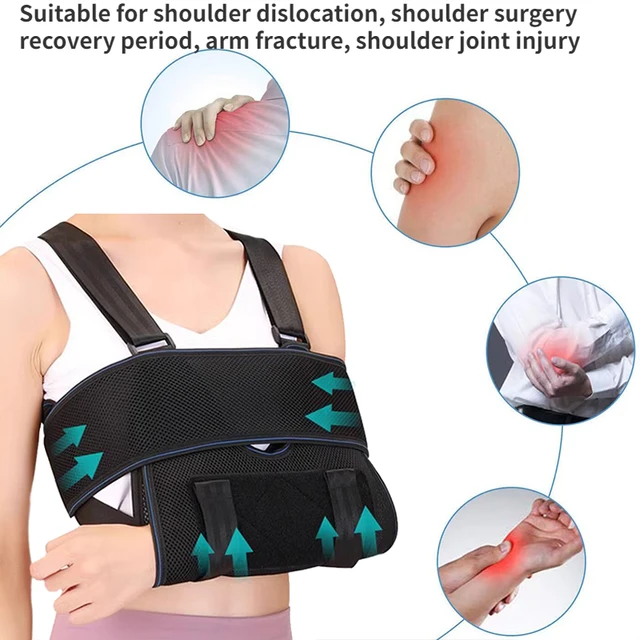 Elbow Brace Support Shoulder Sling Immobilizer Brace Broken Fractured Arm Strap Injury Sprain Arm Brace Sling Pain Relief 2